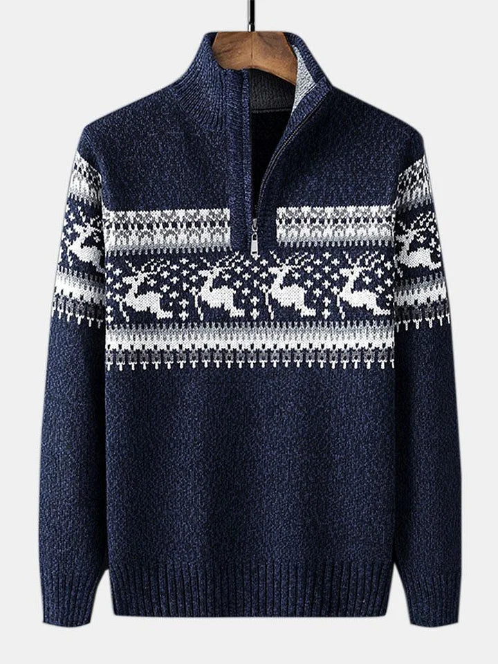 Felix - Herren Strickpullover mit Wintermuster
