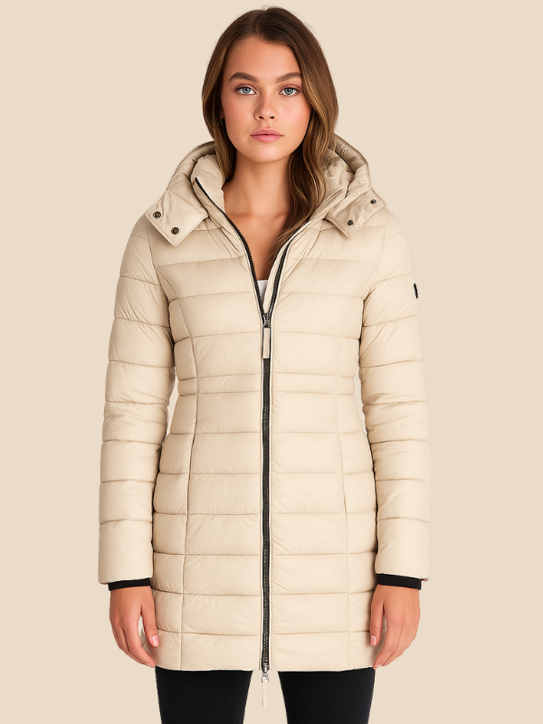 Miriam - Damen Steppjacke mit Kapuze und Reißverschluss