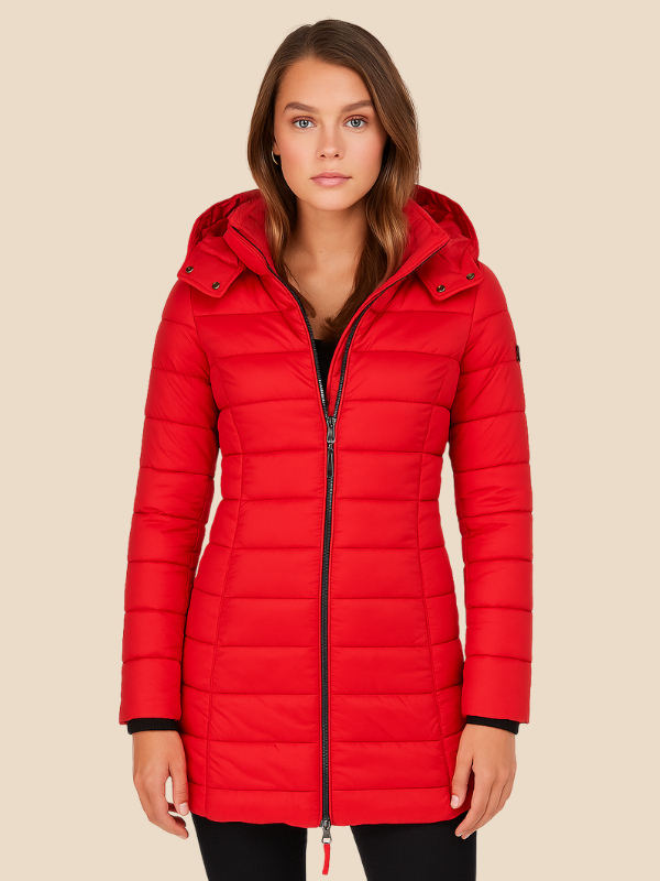 Miriam - Damen Steppjacke mit Kapuze und Reißverschluss