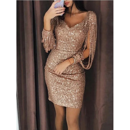 Elena - Damen Cocktailkleid mit Glitzerstoff