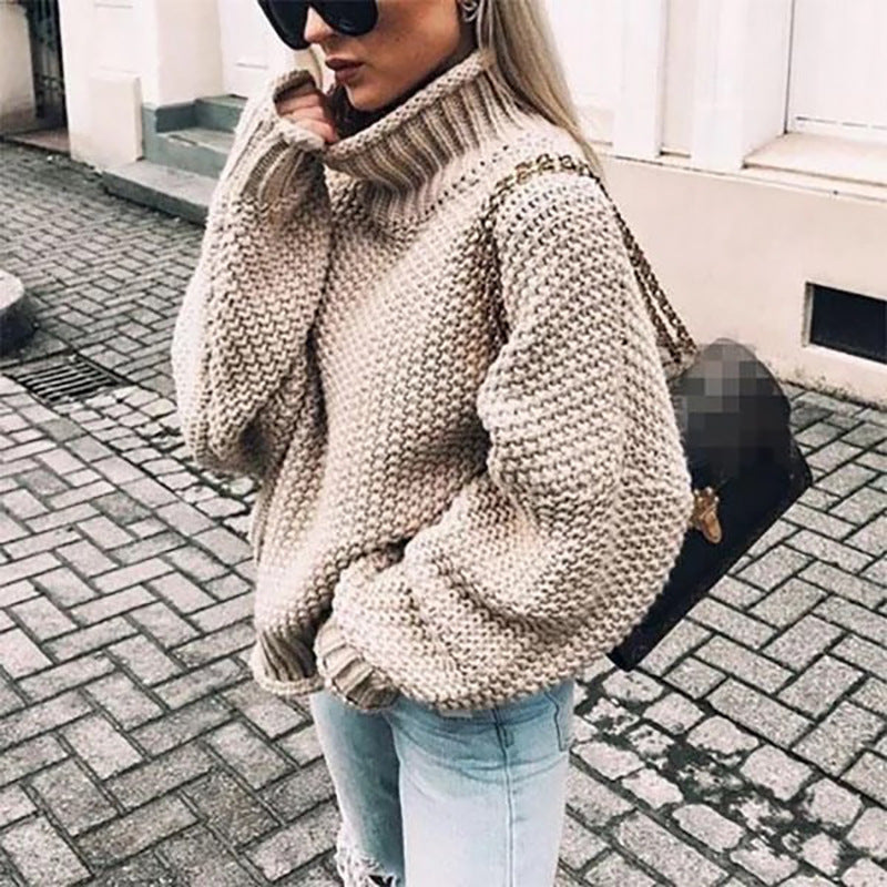 Valeria – Grobstrick Rollkragenpullover Damen
