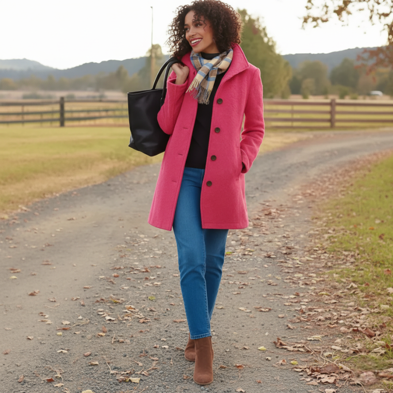 Hazel – Eleganter Wollmantel für Damen