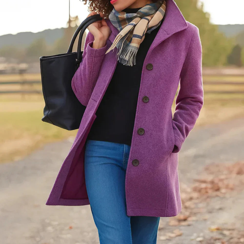 Hazel – Eleganter Wollmantel für Damen