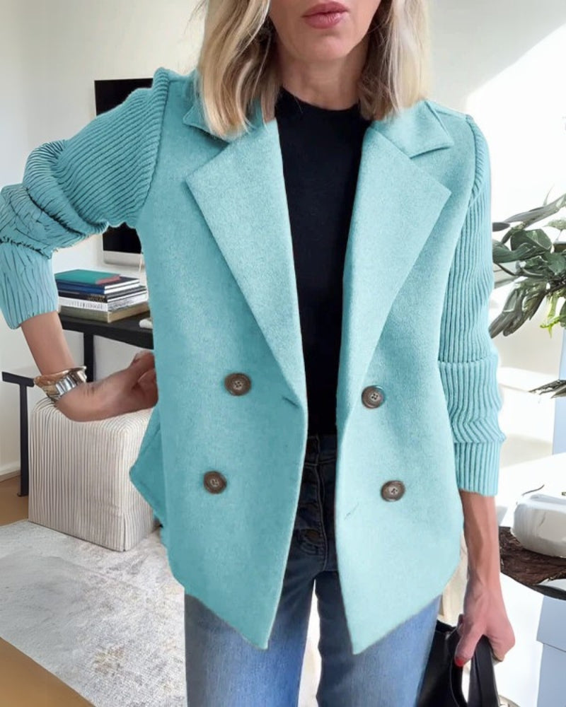 Lucía – Elegante Damen Knit Blazer-Weste mit klassischem Revers
