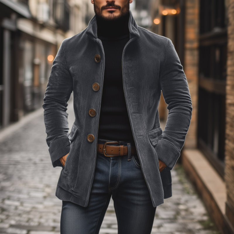 Darian – Samtjacke mit Stehkragen für Herren