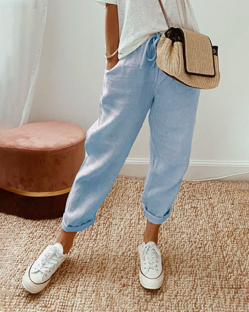 Mila – Lässige Damen Hose mit Tunnelzug