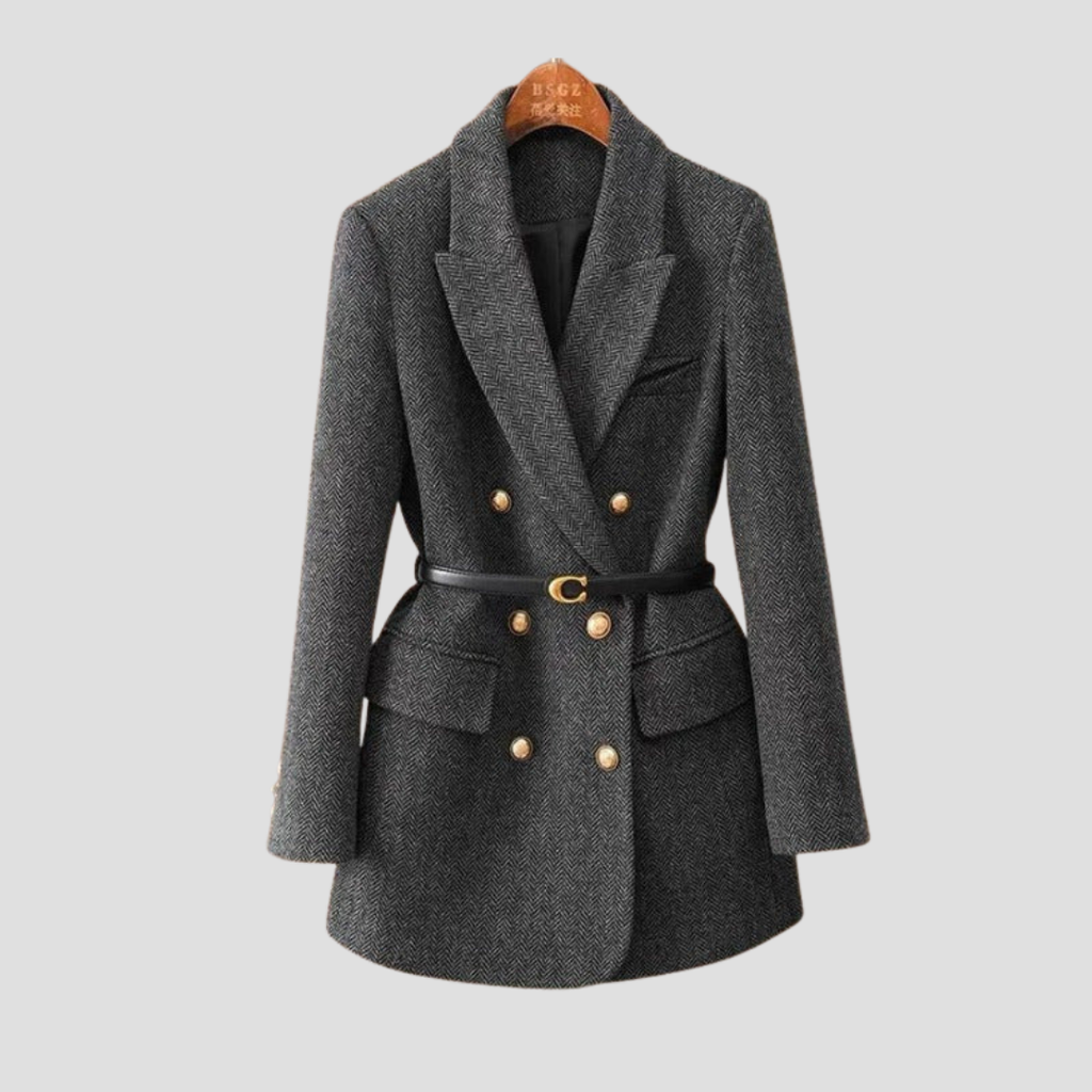 Amelia – Strukturierter Blazer mit Taillengürtel für Damen