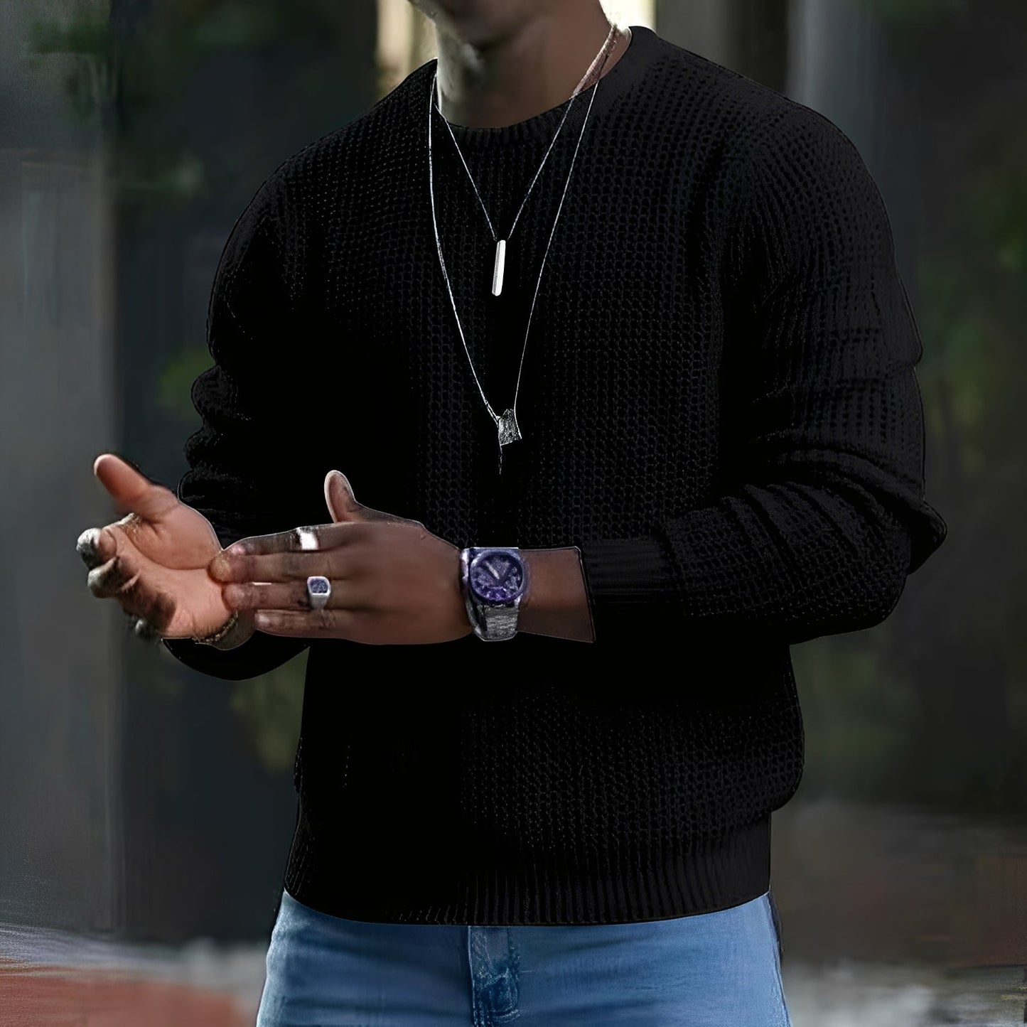 Lennart – Strickpullover mit Strukturmuster für Herren