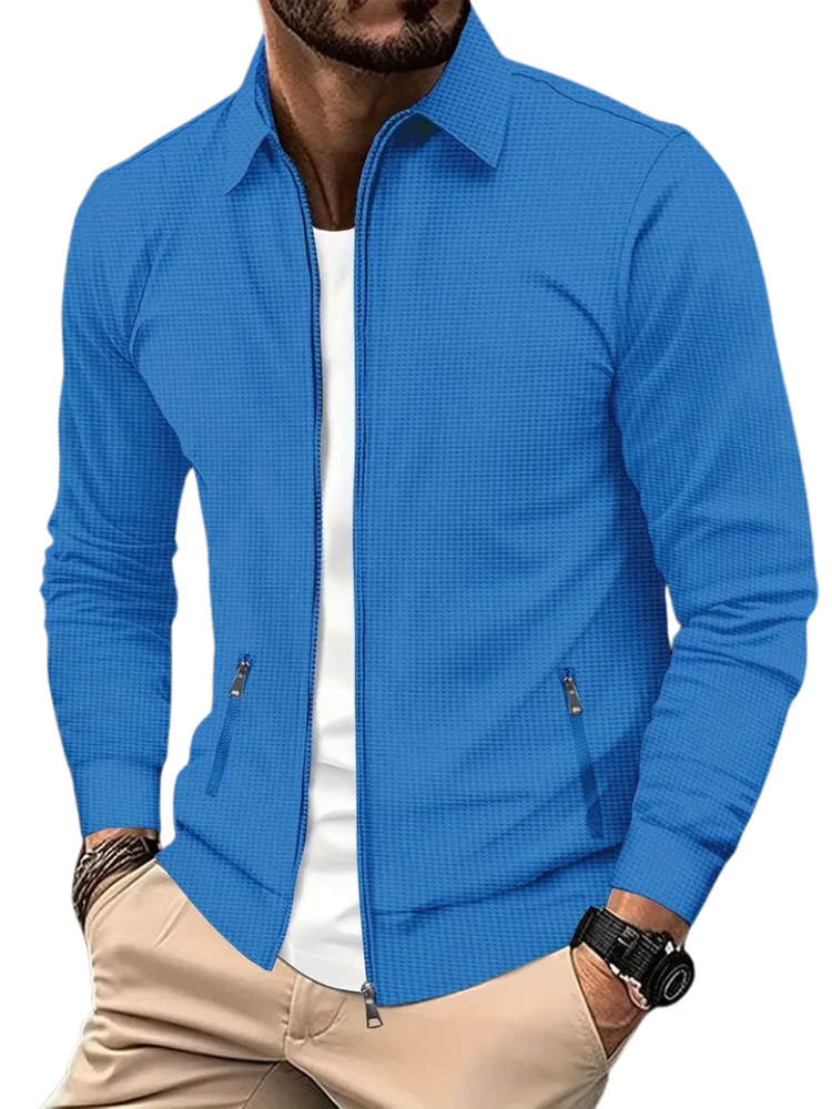 Elian – Herrenjacke mit Reißverschluss und Hemdkragen
