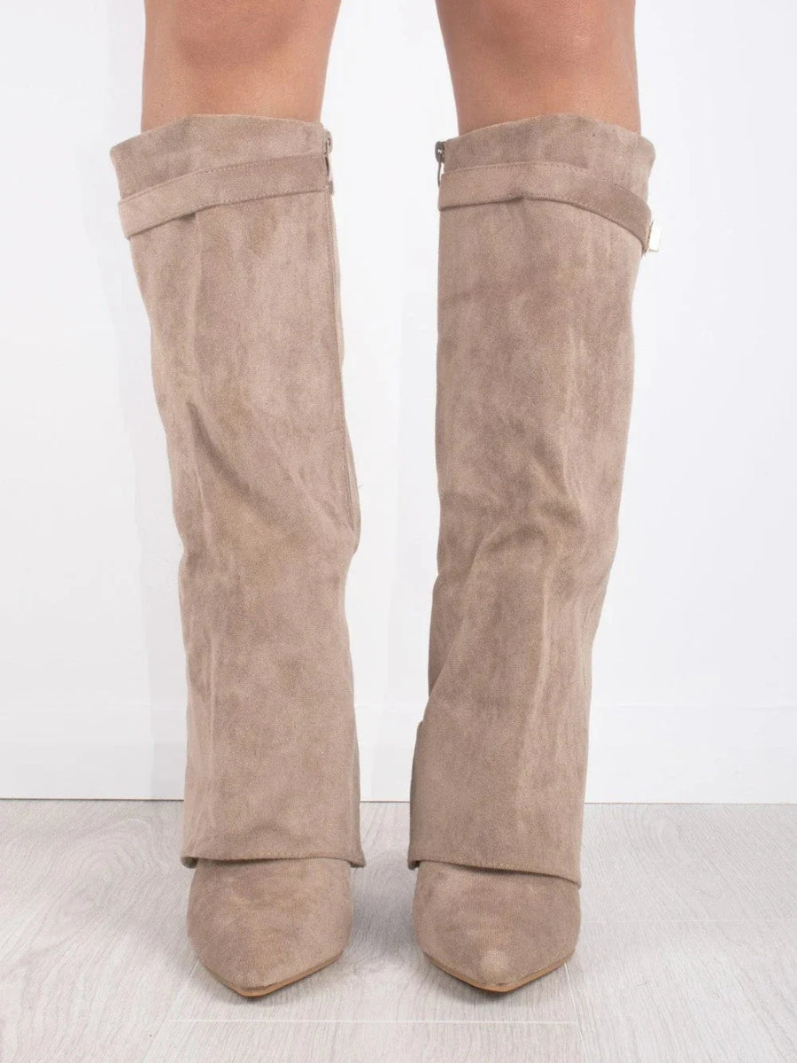 Amelia – Kniehohe Wildlederstiefel Damen