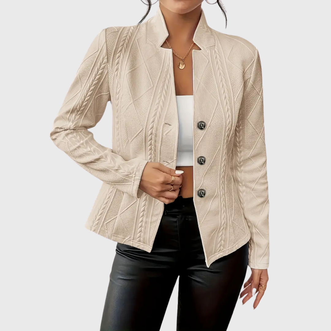 Sofía – Stilvolle Strick Damenjacke mit Knopfleiste