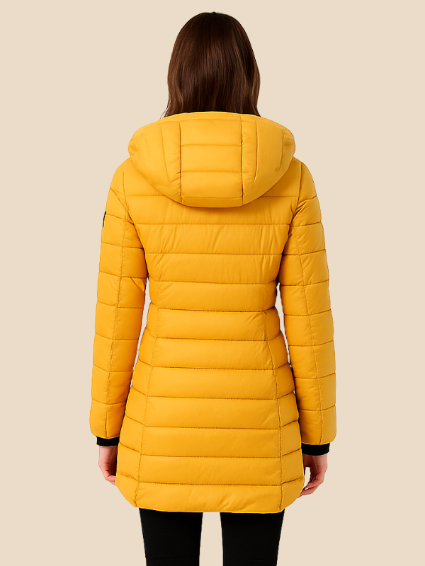 Miriam - Damen Steppjacke mit Kapuze und Reißverschluss