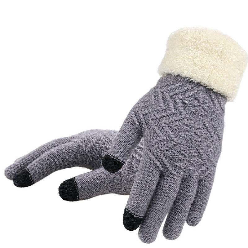 Luna – Warme Strickhandschuhe mit Fleecefutter für Damen