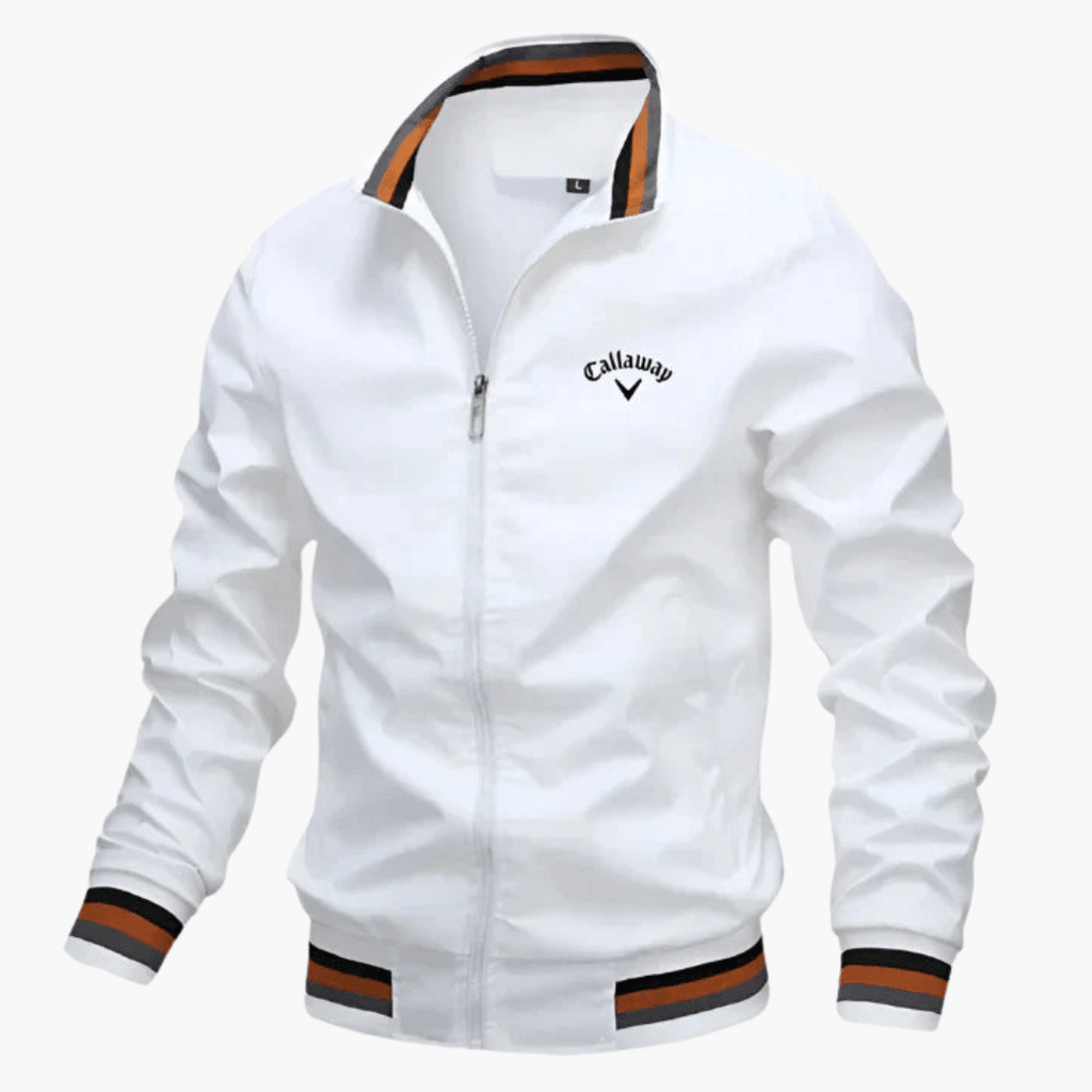 Ben – Herren Collegejacke mit Reißverschluss und Streifendetails