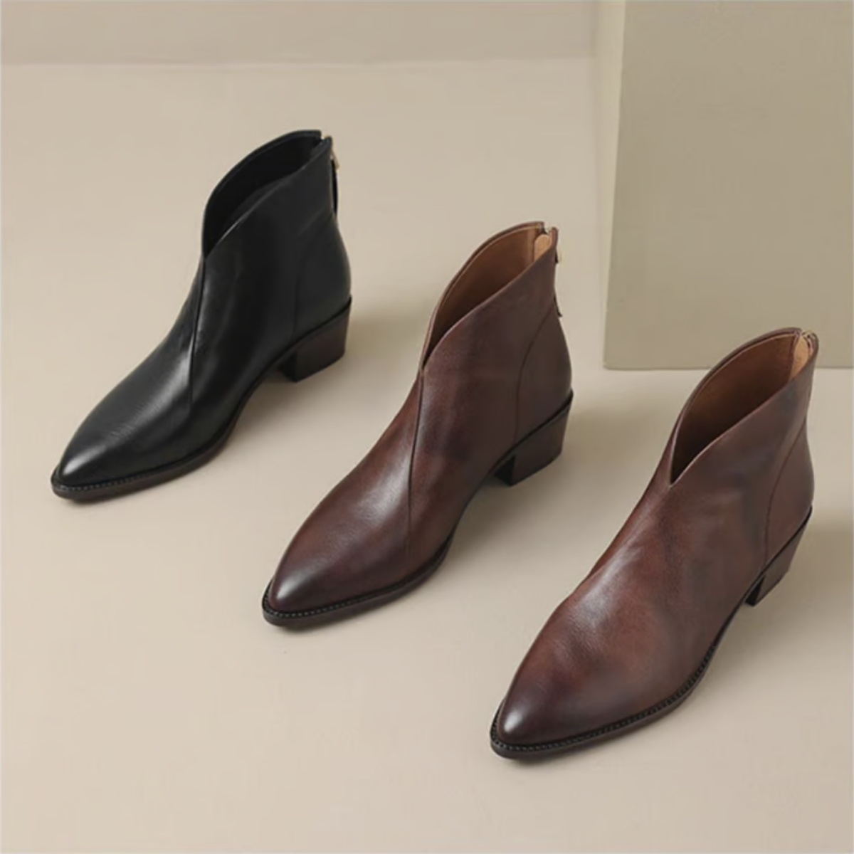 Laura – Klassische Damenstiefeletten mit Blockabsatz