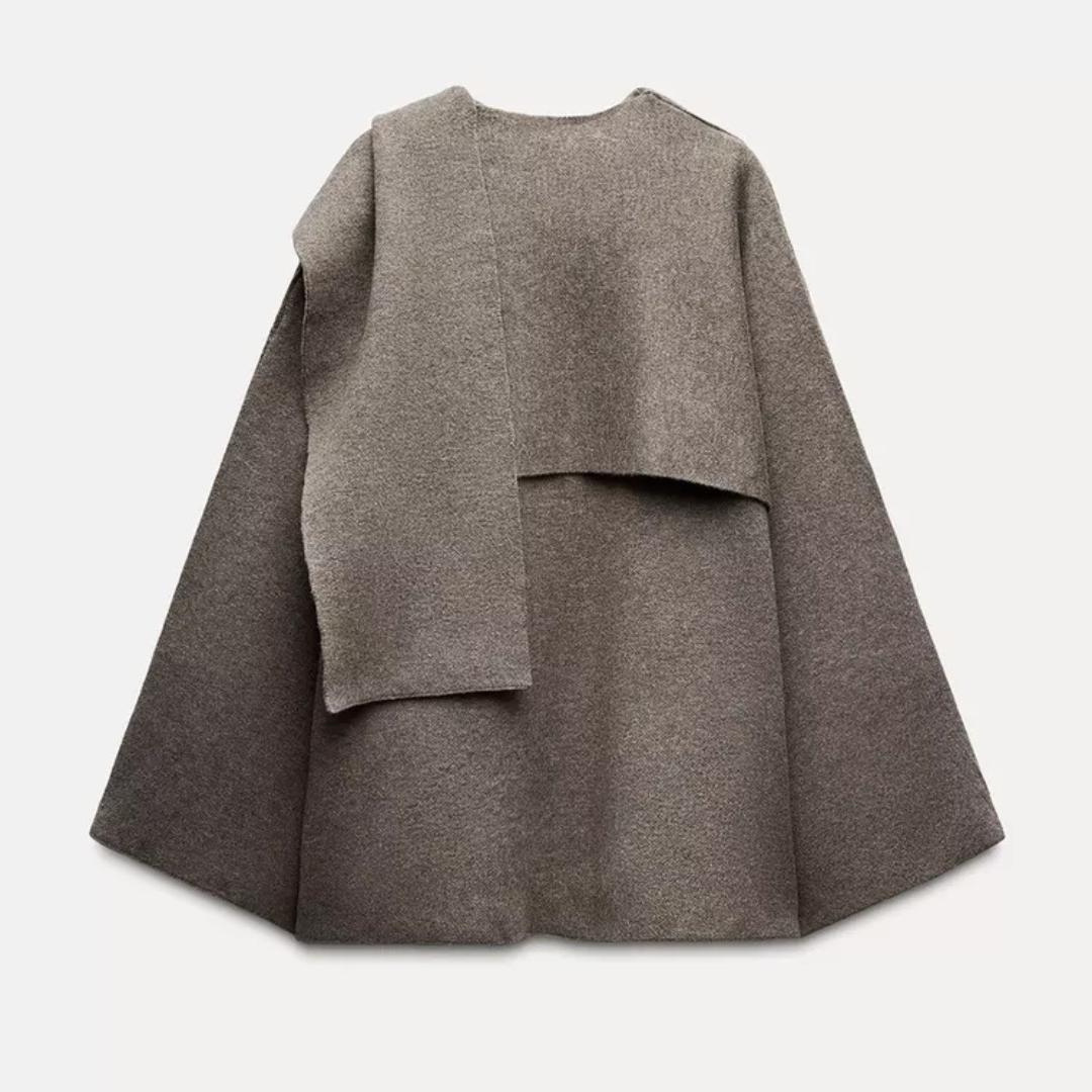 Amira - Damen Pullover mit weitem Schnitt und Schal-Detail