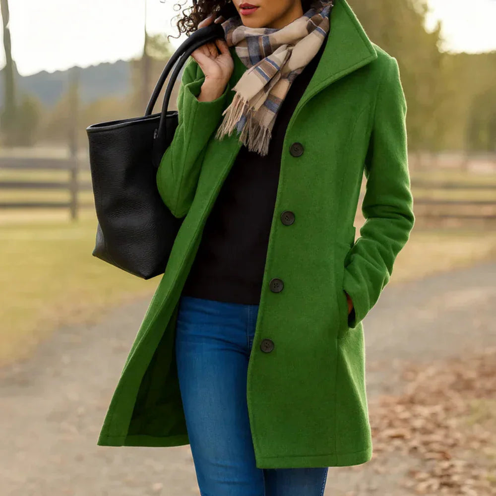 Hazel – Eleganter Wollmantel für Damen