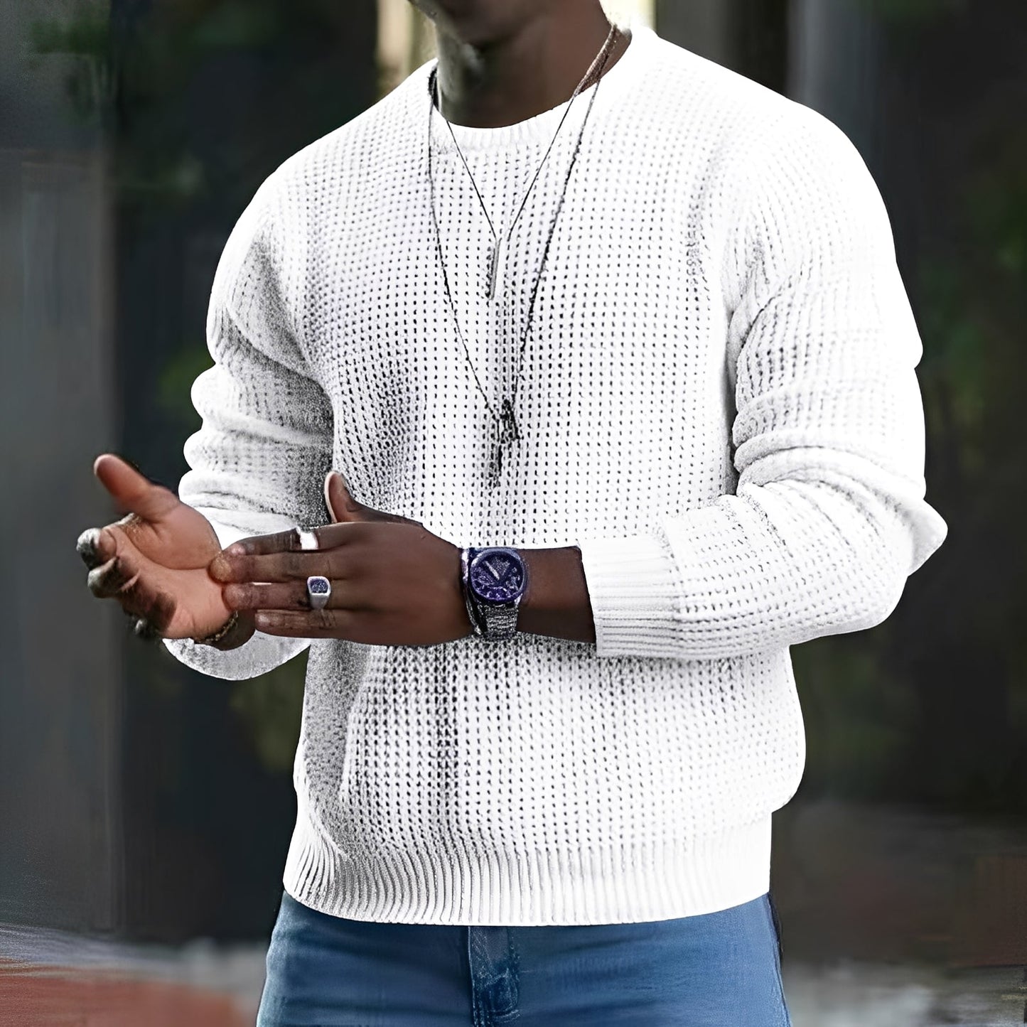 Lennart – Strickpullover mit Strukturmuster für Herren