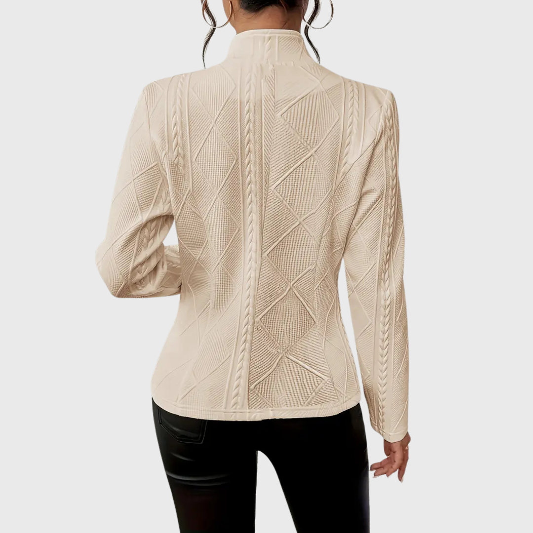 Sofía – Stilvolle Strick Damenjacke mit Knopfleiste