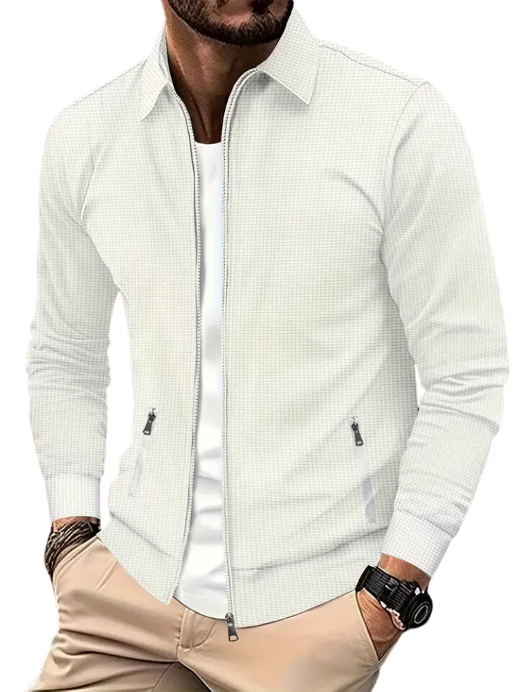 Elian – Herrenjacke mit Reißverschluss und Hemdkragen