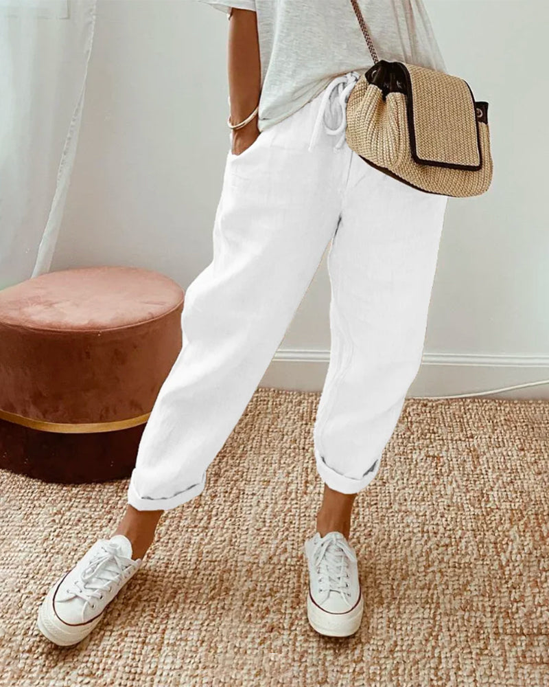 Mila – Lässige Damen Hose mit Tunnelzug