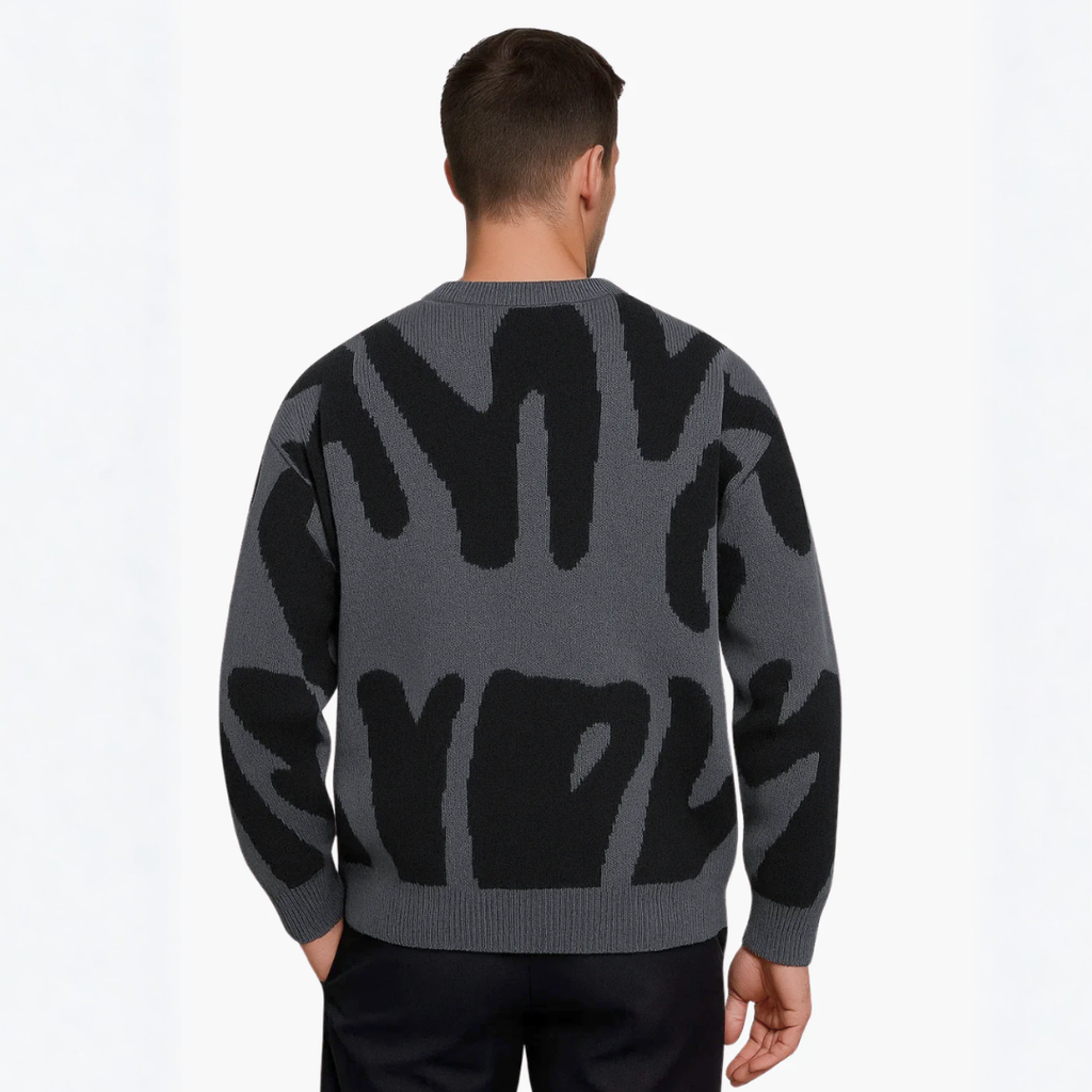 Mateo – Markanter Musterstrick Herren Rundhals Pullover