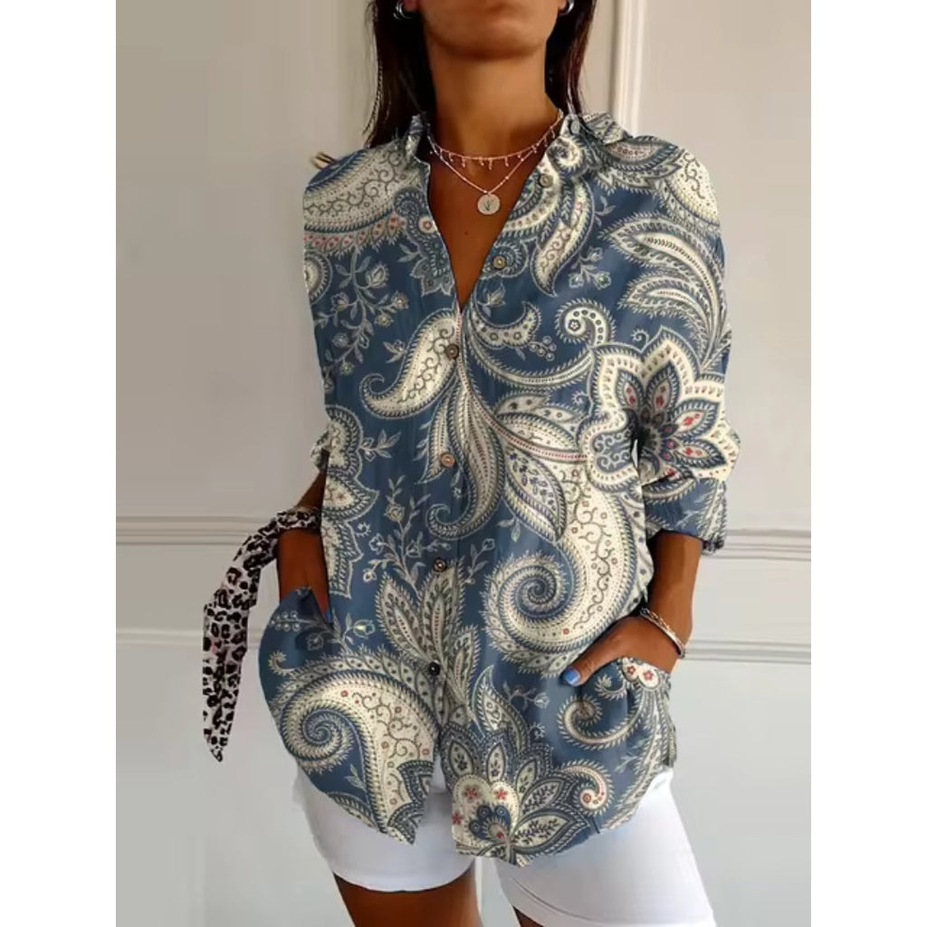 Flora – Luftige Damen Bluse mit Blumenmuster
