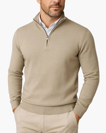 Henry – Moderner Feinstrick Herren Troyer Pullover