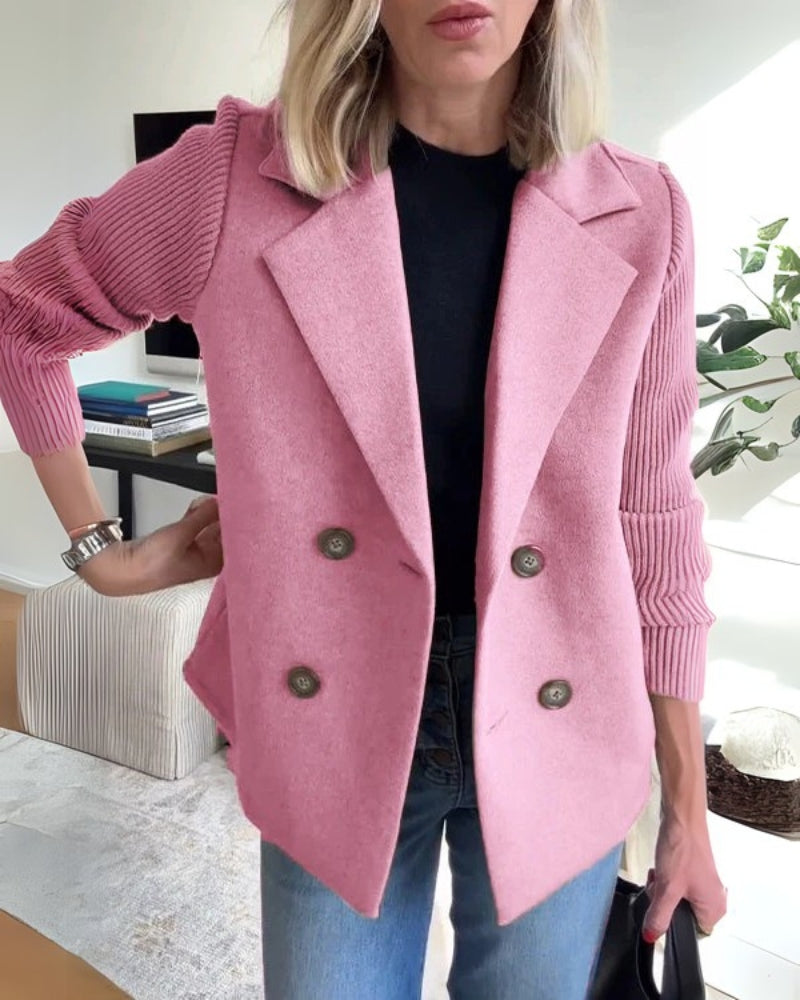 Lucía – Elegante Damen Knit Blazer-Weste mit klassischem Revers