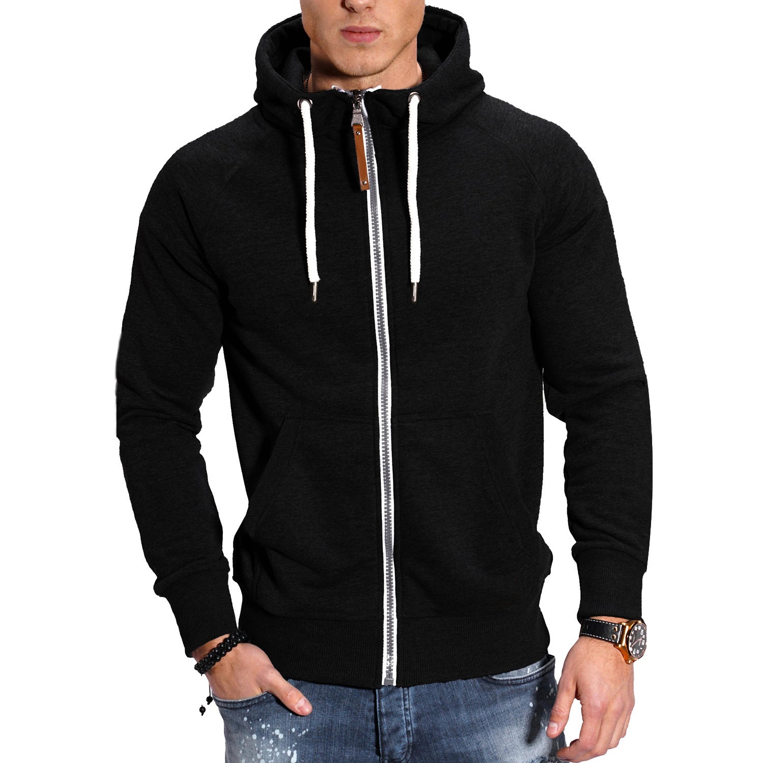Liam – Sportliche Herren Zip-Hoodie mit Kapuze