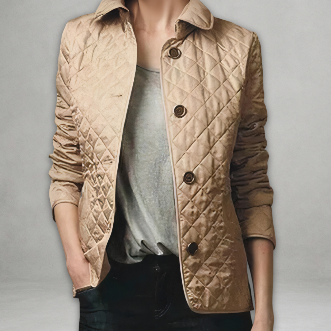 Lidia – Gestepfte Damen Übergangsjacke mit Taillenriegel