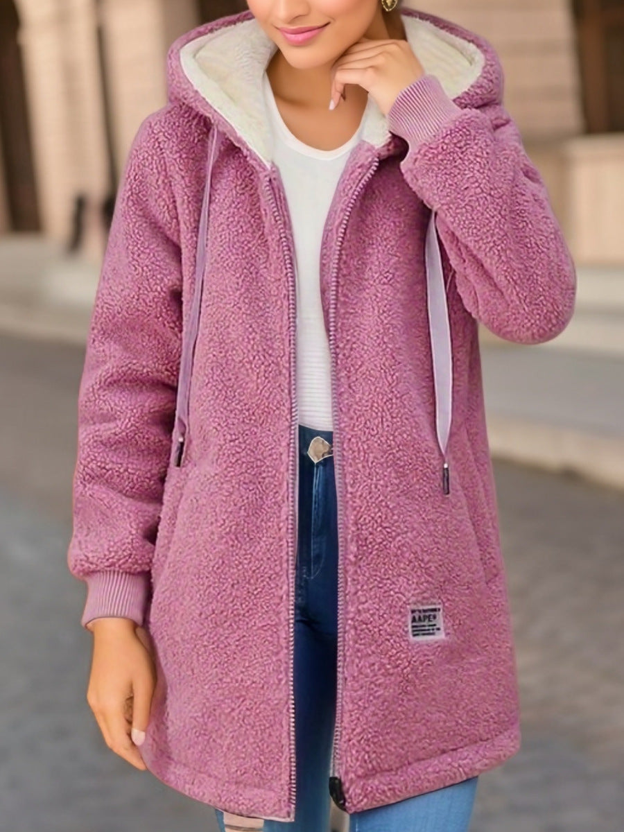 Emma – Kuschelige Fleecejacke mit Kapuze für Damen