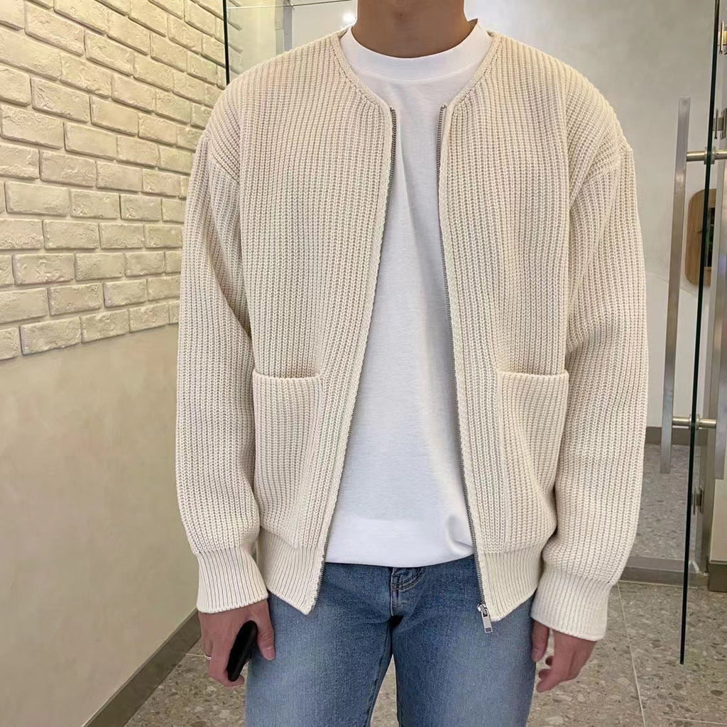 Marco - Herrenstrickjacke mit Reißverschluss und Taschen