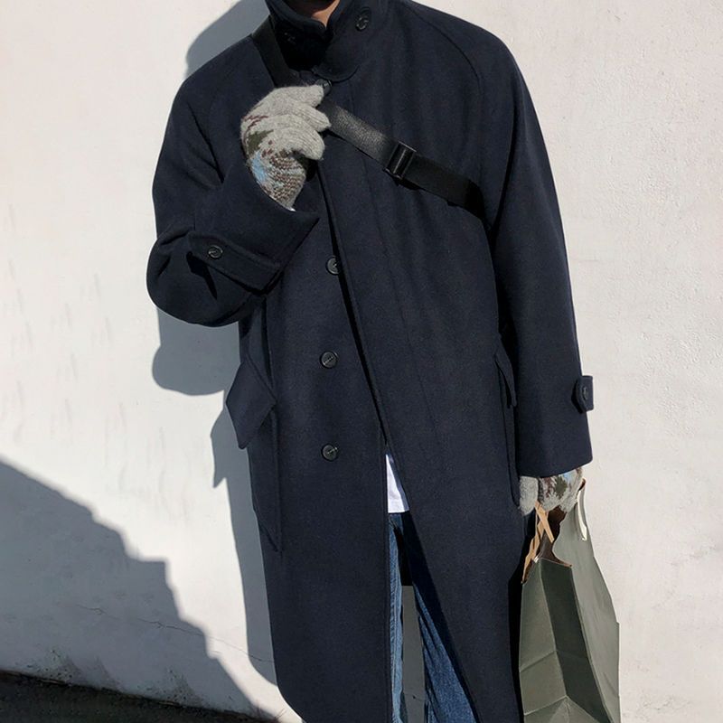 Ethan – Herren Wollmantel Oversize mit Knopfleiste