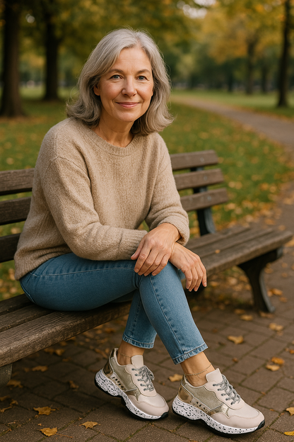 Sophie - Damen Sneaker Plateau Freizeitschuhe Sportschuhe Alltag