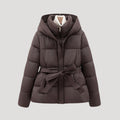 Amara – Taillierte Gefütterte Damen Winterjacke mit Kapuze