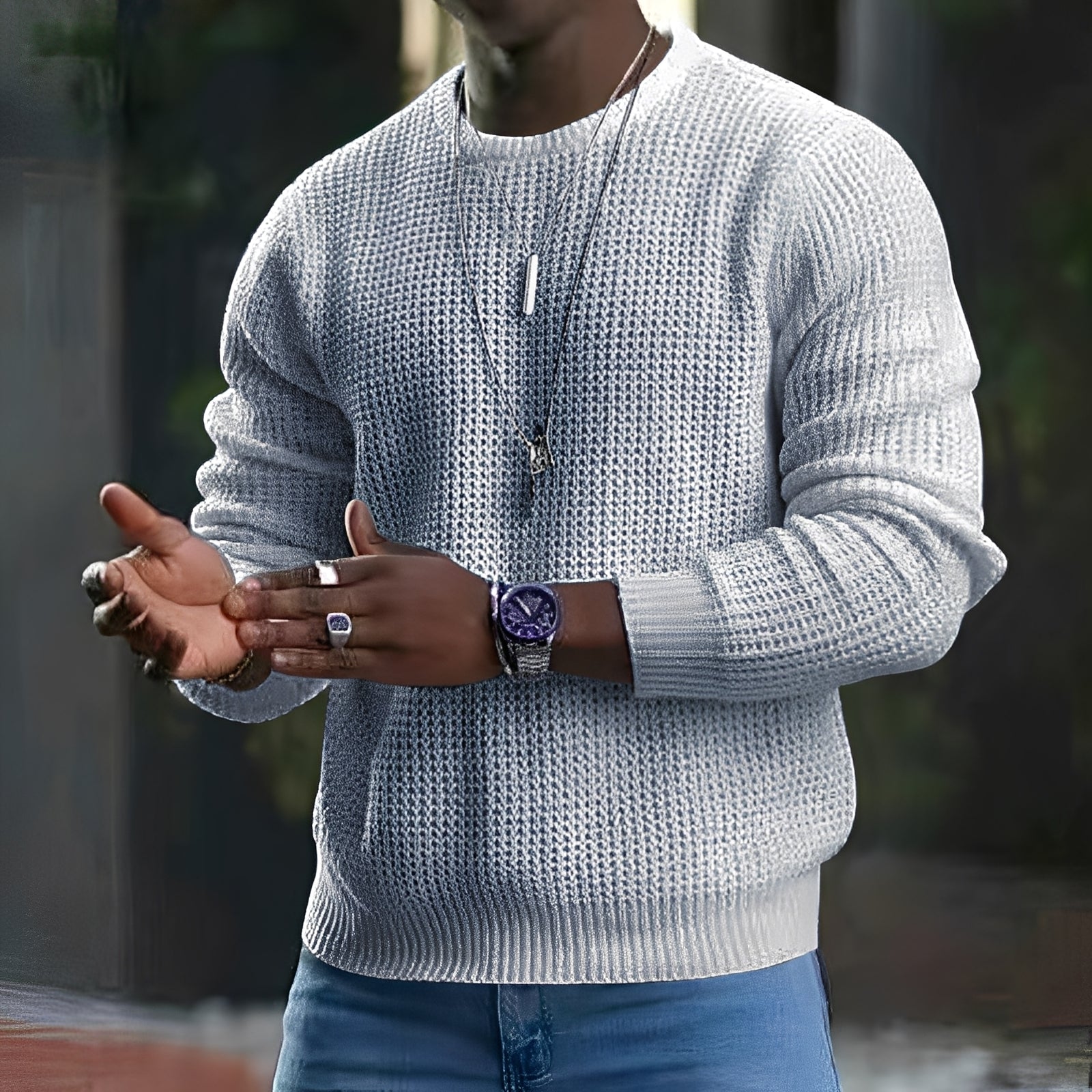 Lennart – Strickpullover mit Strukturmuster für Herren