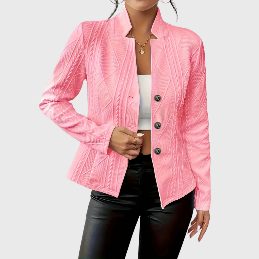 Sofía – Stilvolle Strick Damenjacke mit Knopfleiste