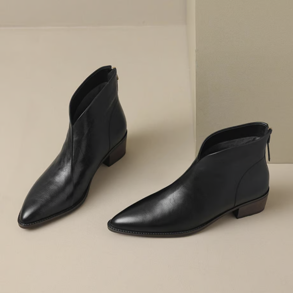 Laura – Klassische Damenstiefeletten mit Blockabsatz