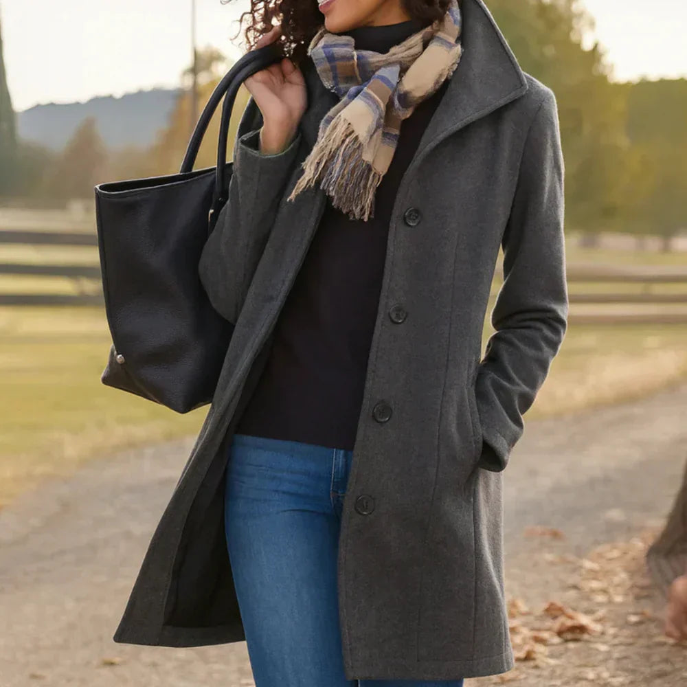 Hazel – Eleganter Wollmantel für Damen