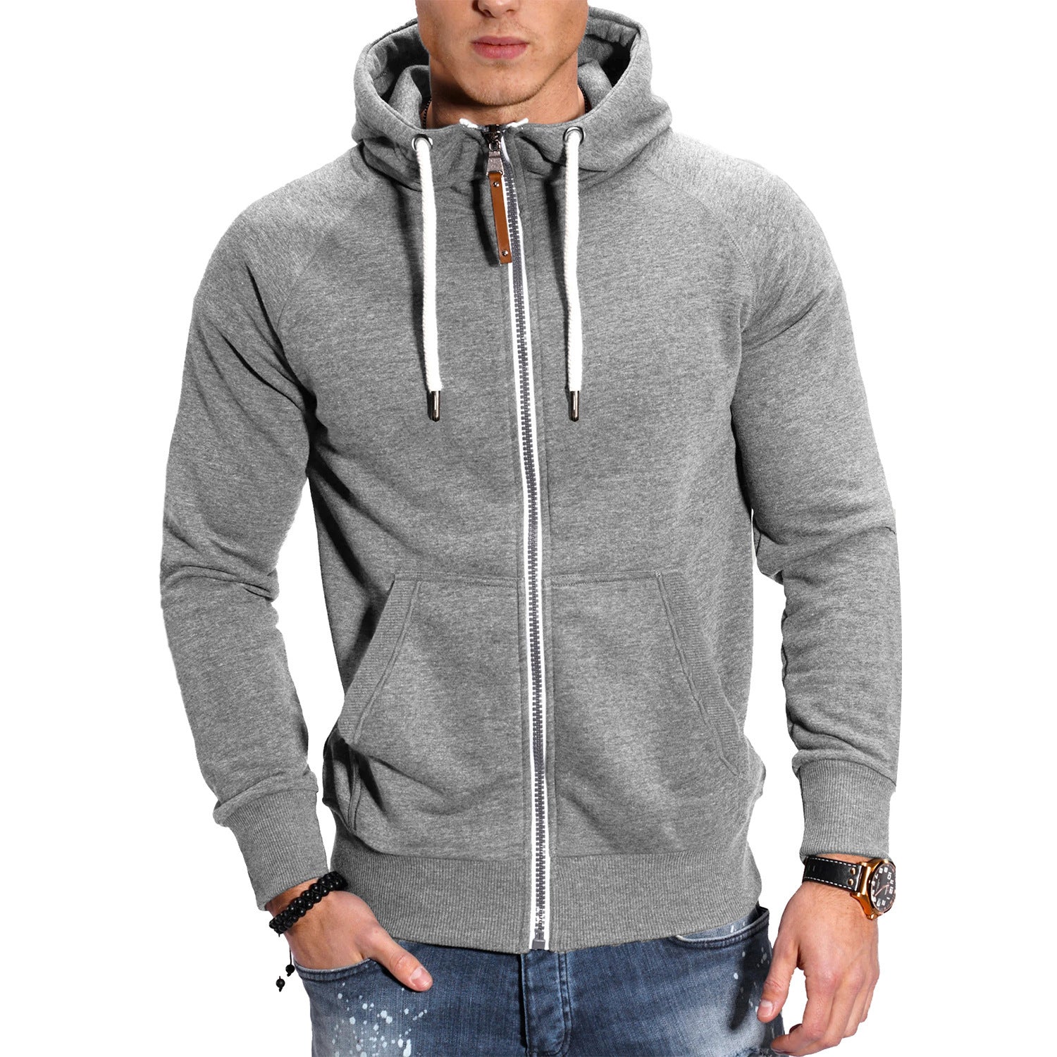 Liam – Sportliche Herren Zip-Hoodie mit Kapuze