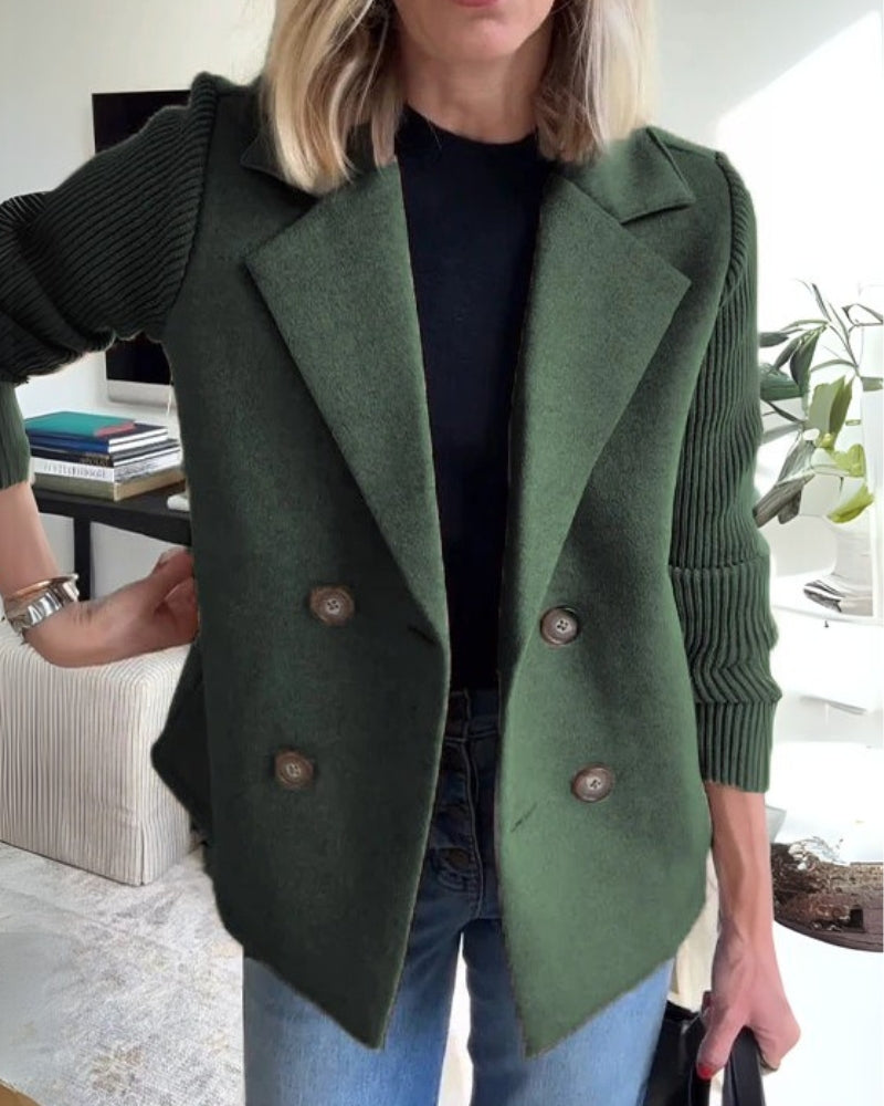 Lucía – Elegante Damen Knit Blazer-Weste mit klassischem Revers