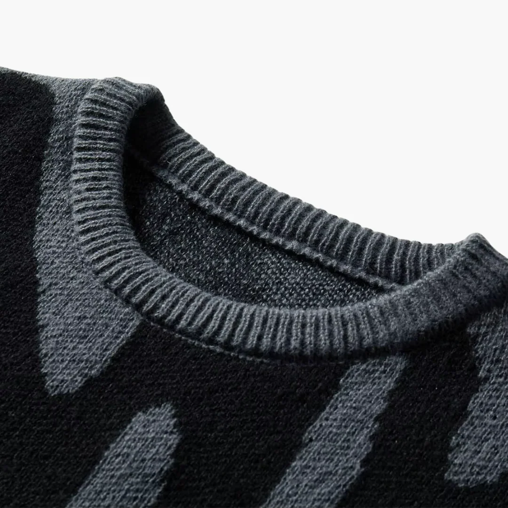 Mateo – Markanter Musterstrick Herren Rundhals Pullover