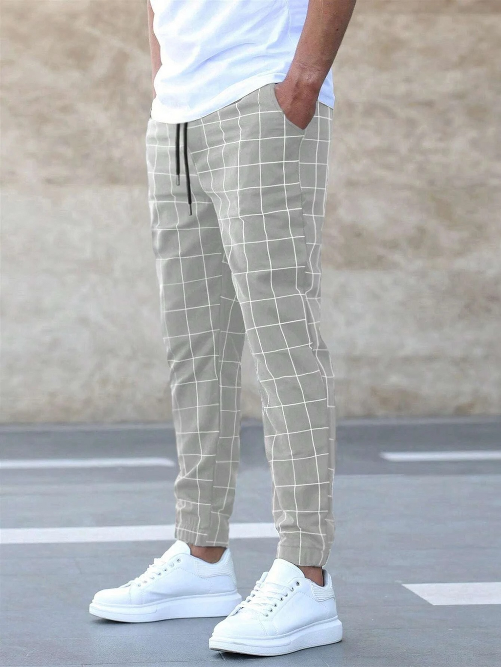 Finn – Karierte Leinenhose Herren