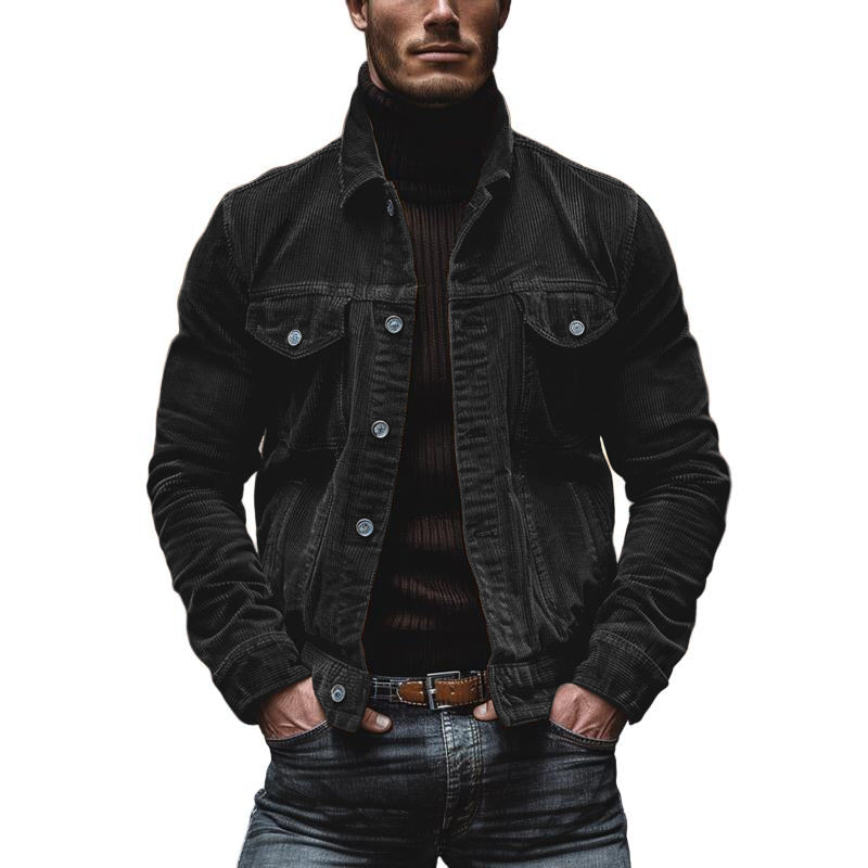 Rafael - Herren Cordjacke mit Knopfleiste