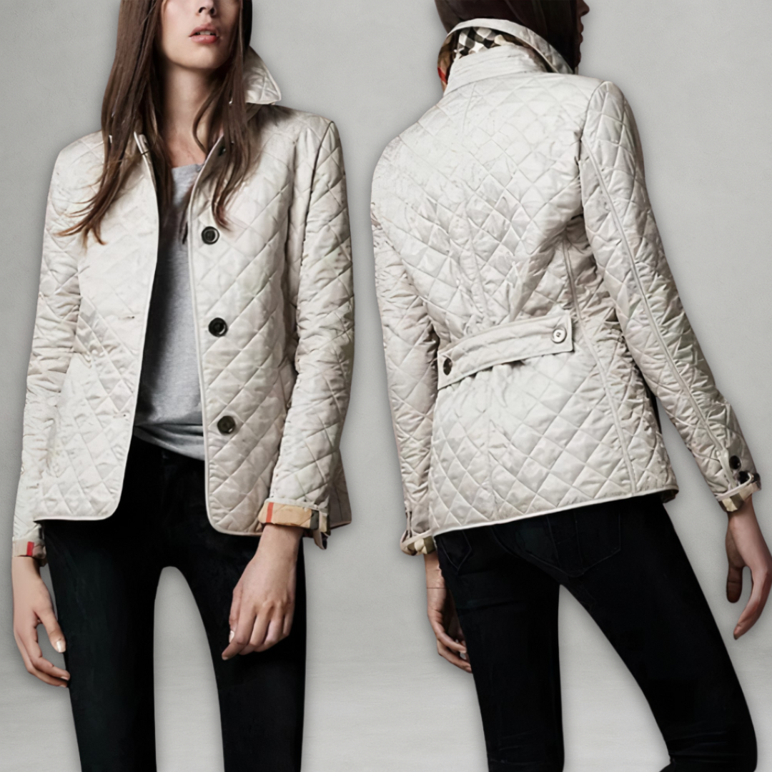 Lidia – Gestepfte Damen Übergangsjacke mit Taillenriegel