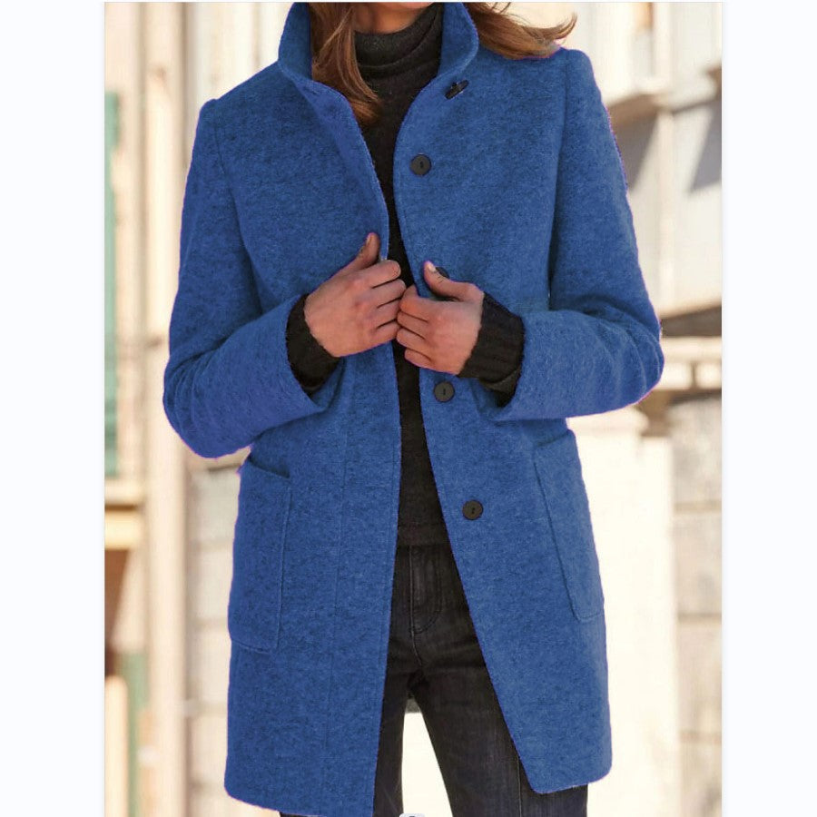Damen Mantel mit klassischem Schnitt und praktischen Taschen | A&B - 4 - Annoboutique