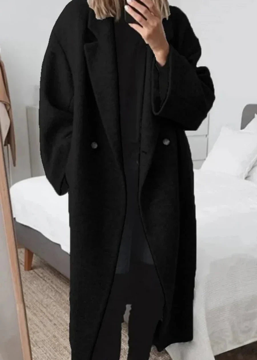 Modischer Damenmantel im Oversize-Stil mit markantem Revers – J&B - 2 - Annoboutique