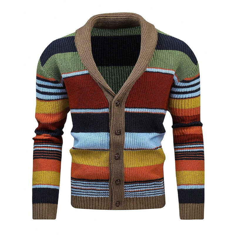 Elor – Gestreifte Strickjacke für Herren