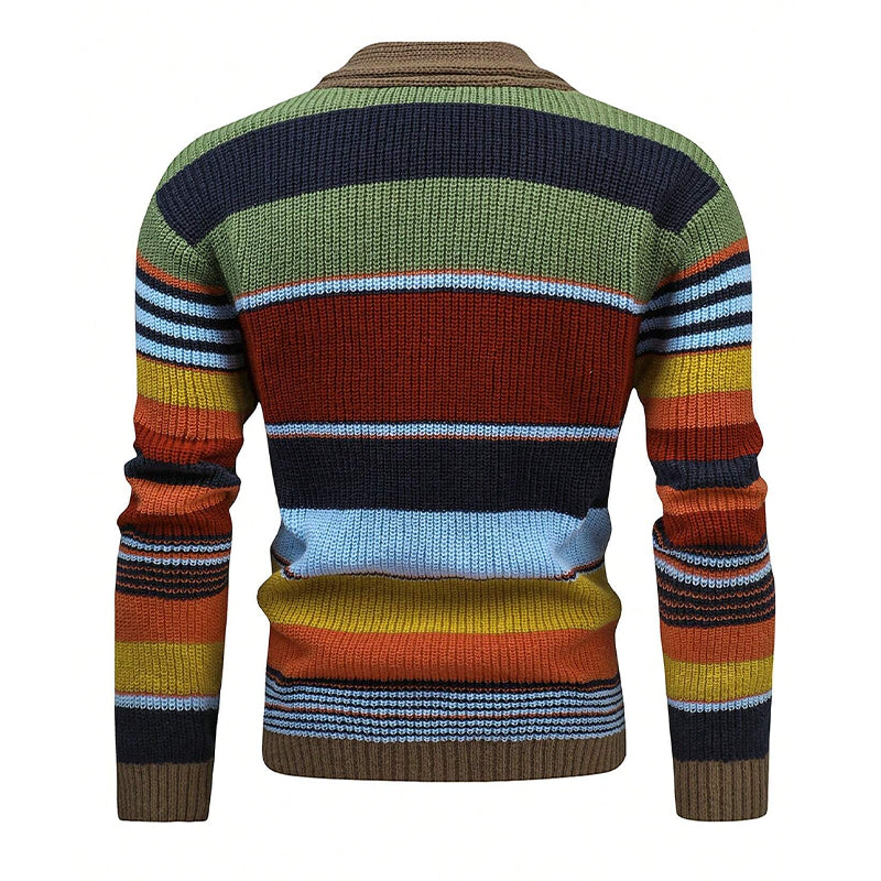 Elor – Gestreifte Strickjacke für Herren